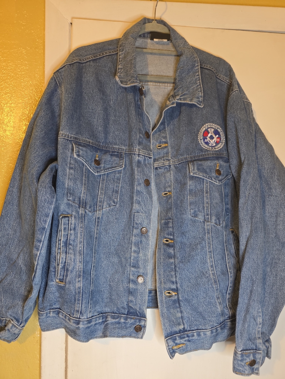 Men Jean Jacket Sz XL Cotton Made In UsA UNION LINE